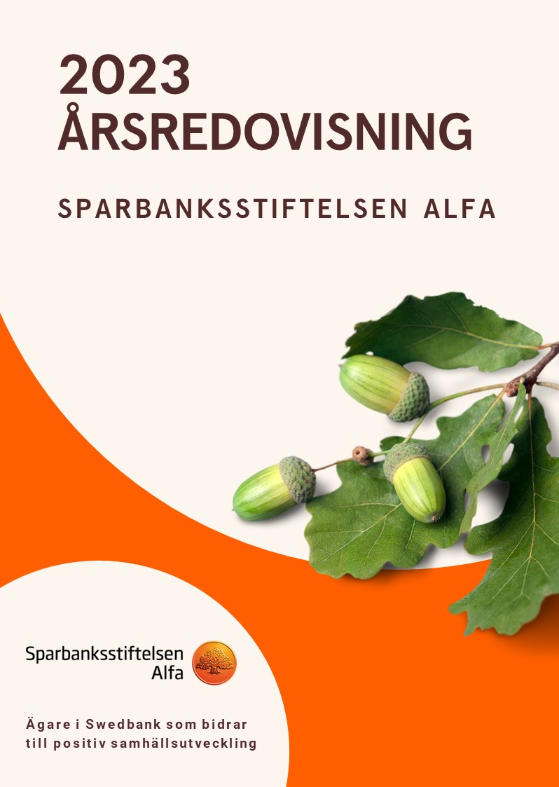 Photo front page annual report 2023 Sparbanksstiftelsen Alfa